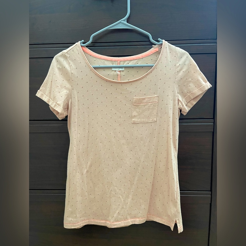 Maison Jules - Polka dot tee with side pocket